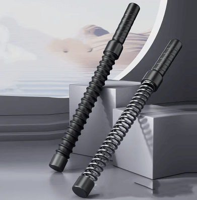 Tiges élastiques à ressort de musculation, offrant résistance et flexibilité pour un entraînement complet.